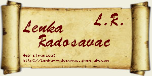 Lenka Radosavac vizit kartica